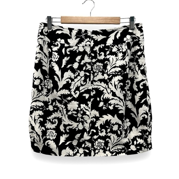 Bob Mackie Linen Blend Damask Pencil Skirt Women’s 10 - Picture 2 of 6
